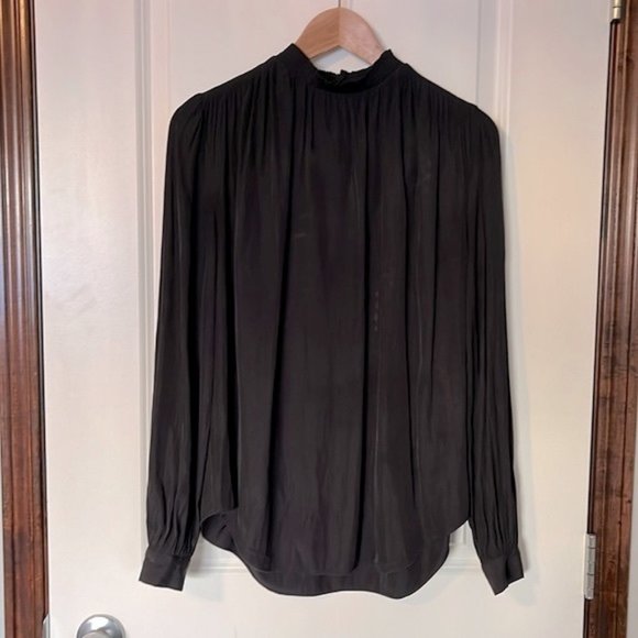 Chemisier Cropé Wilfred La Bohème - Noir - Taille XXS - 100% Coton - Broderies